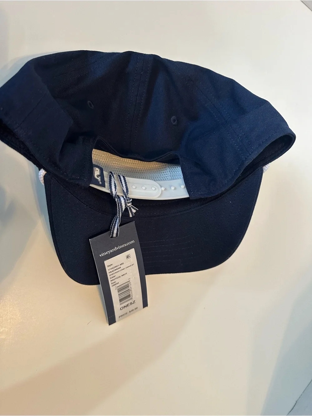 Vineyard Vines Offshore Panel Canvas Snapback Hat NWT Navy Rope Cap